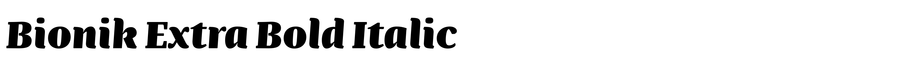 Bionik Extra Bold Italic